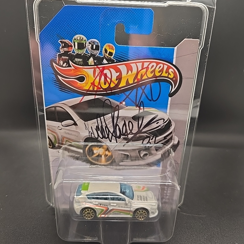 RARE SIGNED Hotwheel Dave Mirra, Bucky Lasek, Sverre Isachaen. Subaru GRC 2012